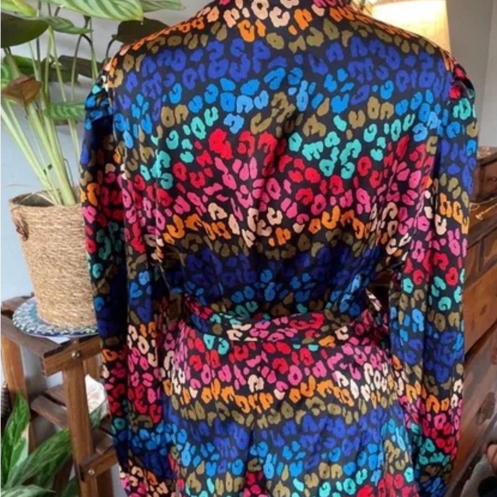 Never Fully Dressed leopard Wrap Top Size 14 - Picture 5 of 6